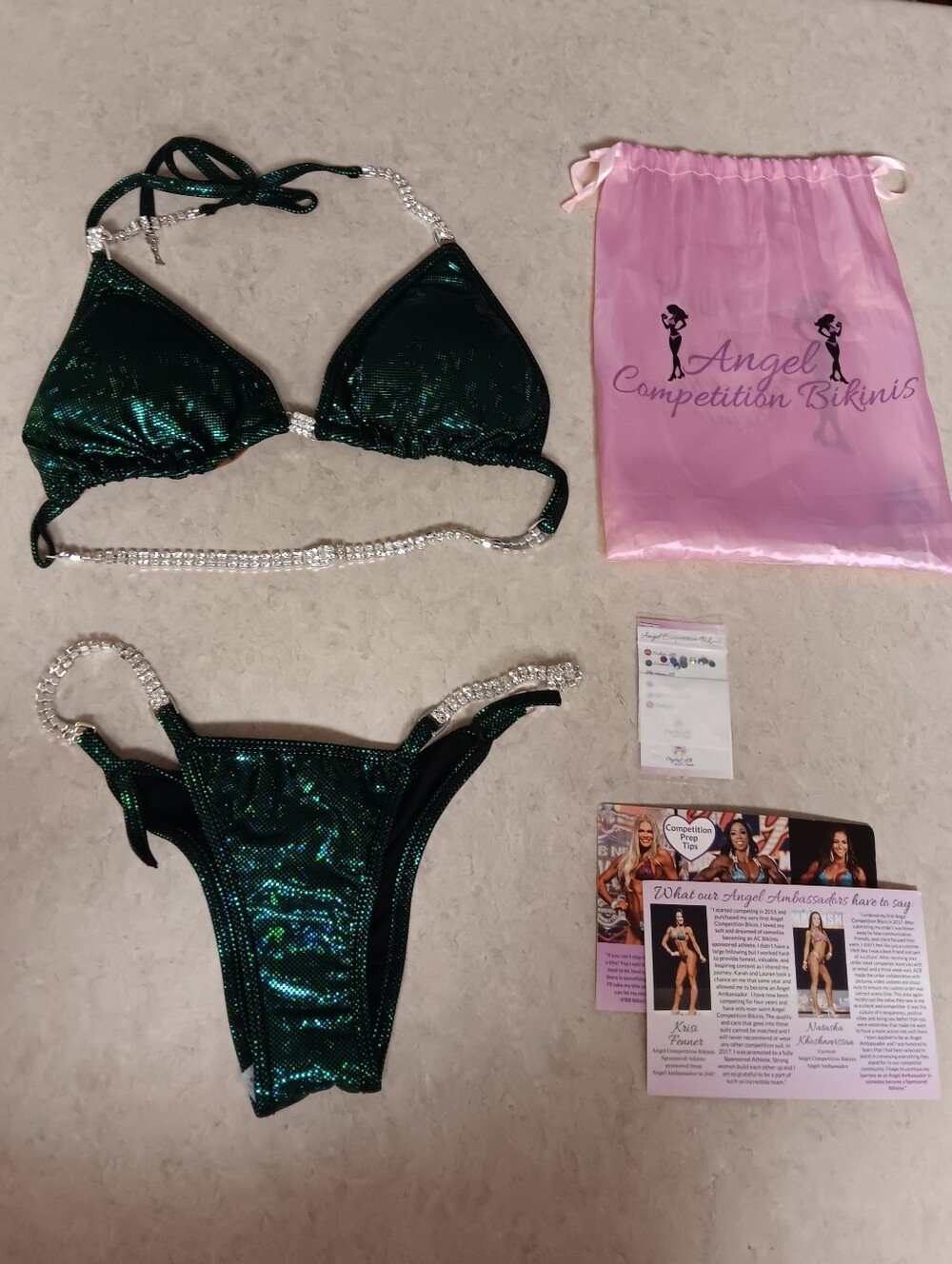 Angel Competition Bikinis Emerald Green Competition Suit – Never Worn